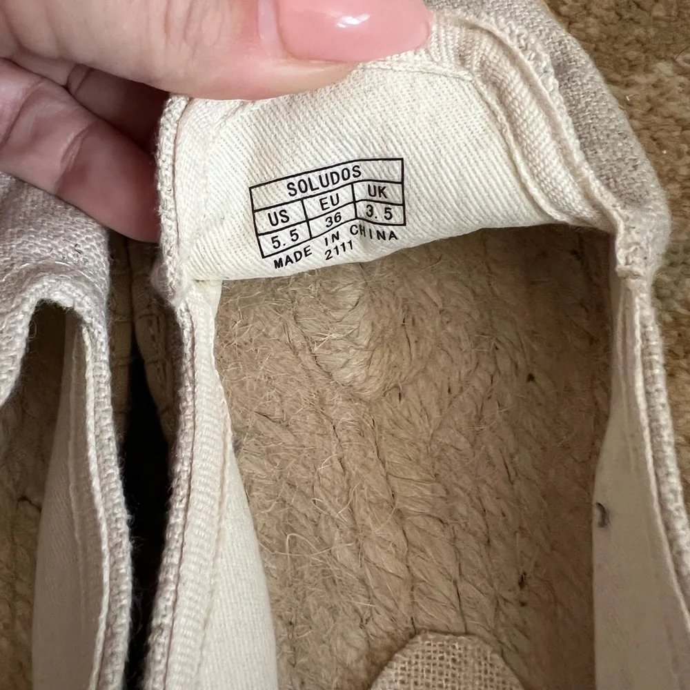 Saludos Anthropologie Flat Espadrilles Smoking Slipper Cherry Cherries Size 5.5